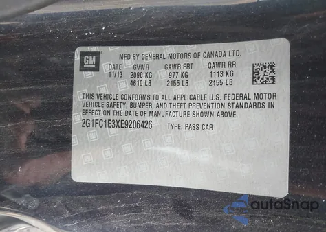 2014 Chevrolet Camaro 2Lt from USA, damaged, VIN 2G1FC1E3XE9206426